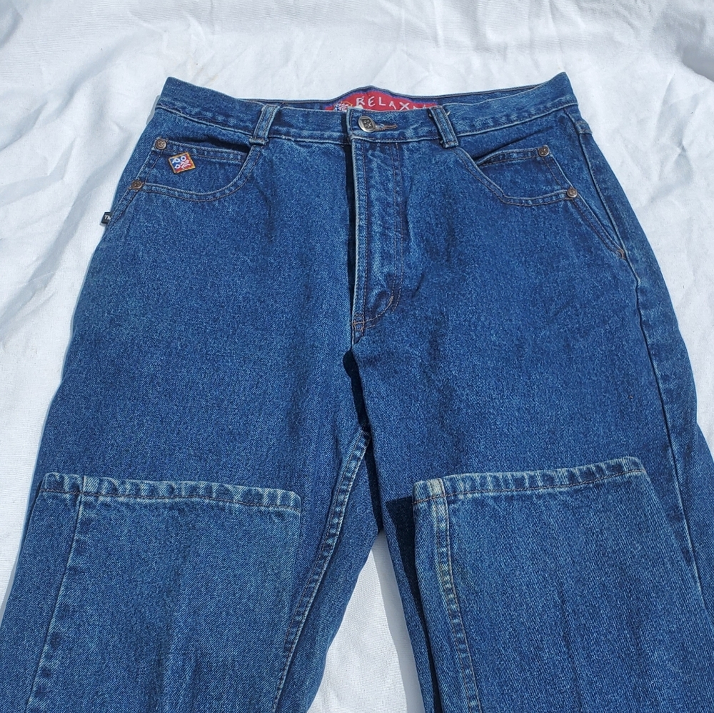 Vintage Posted Relaxed Denim Jeans